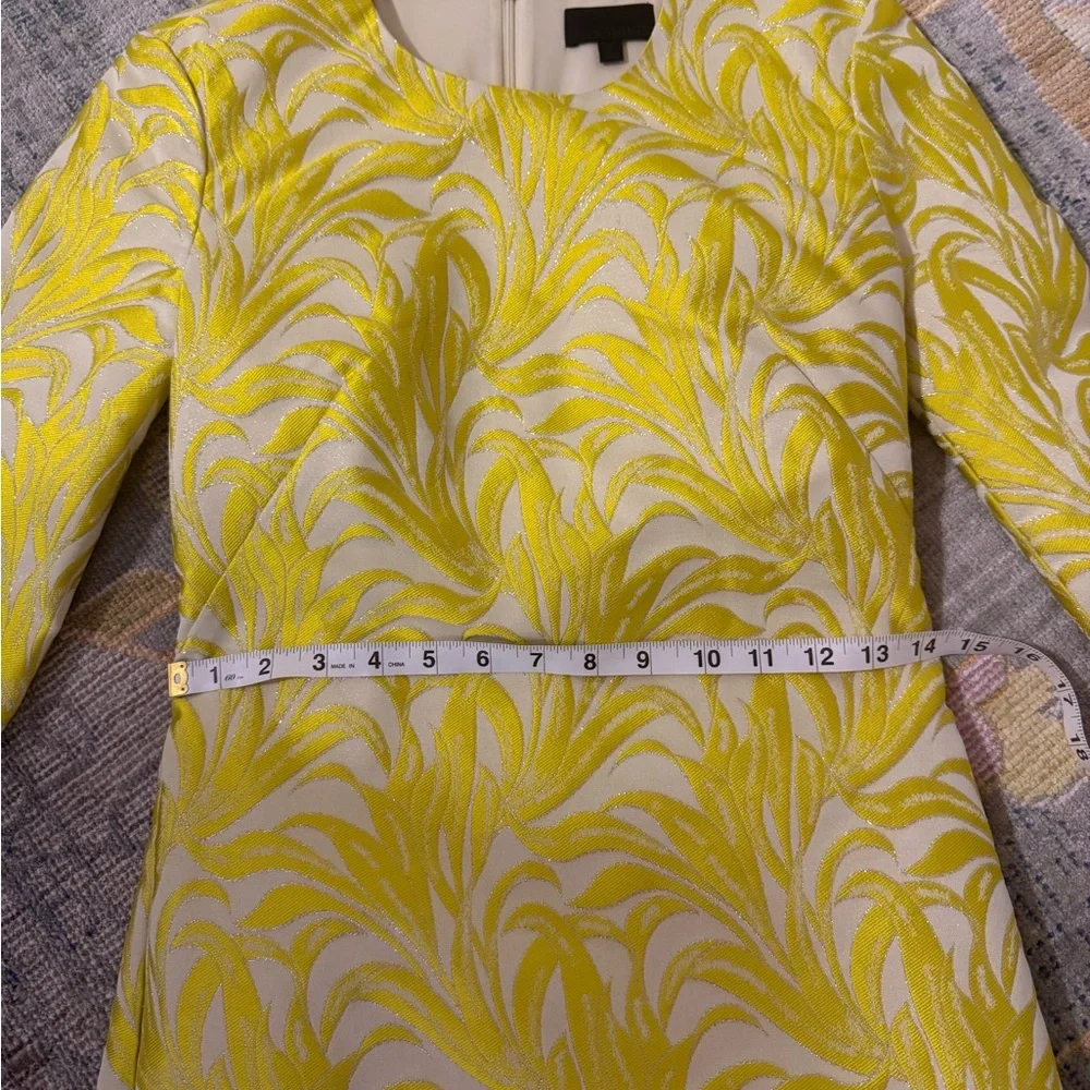 INTERMIX Yellow Clarke Jacquard Shift Dress - Picture 5 of 11